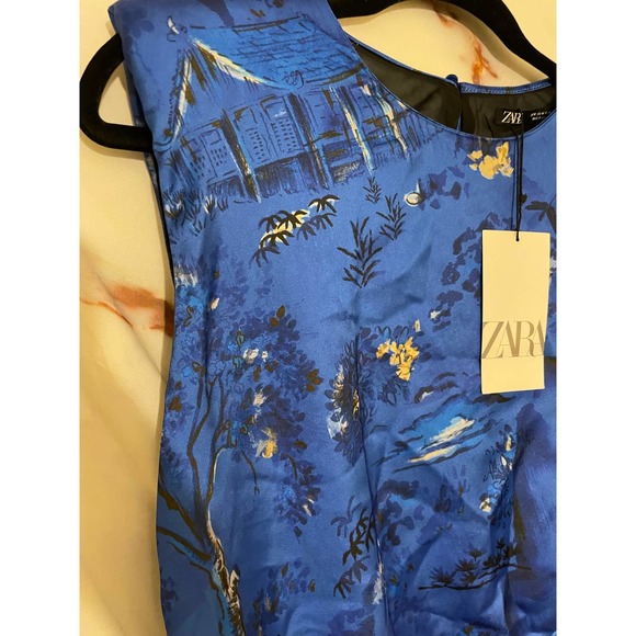 SOLD NWT ZARA Satin Effect Maxi Dress - Picture 10 of 10